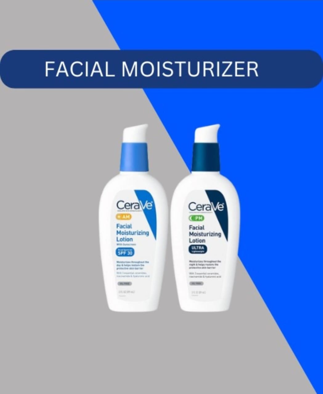 CeraVe Facial Moisturizer with Ceramides and Hyaluronic Acid