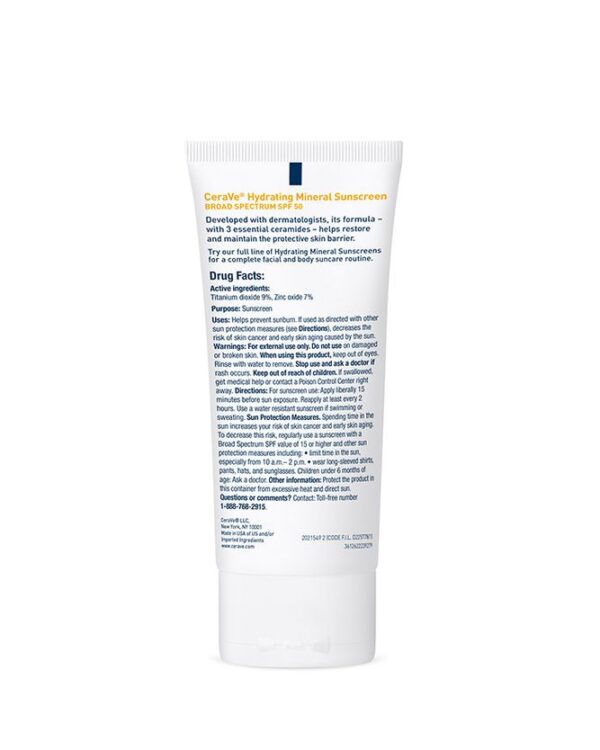 Hydrating Mineral Sunscreen SPF 50 Face Lotion - Image 2